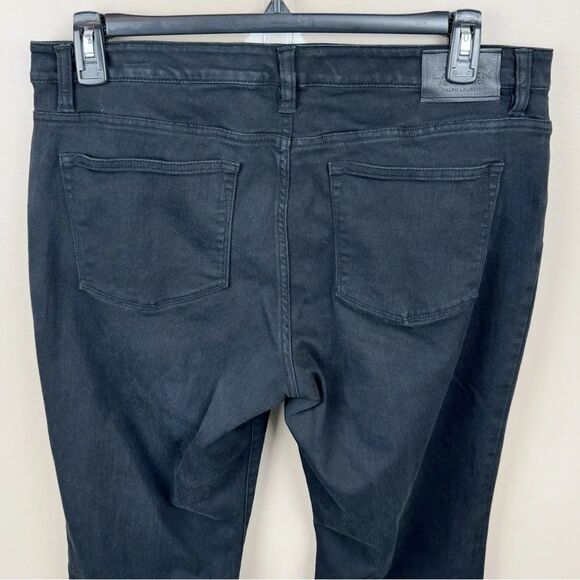 Lauren Ralph Lauren Black Modern Straight Curvy Jeans Size 16 - Picture 4 of 8
